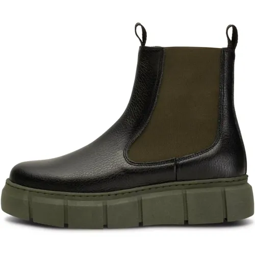 Tove Chelsea Stiefel - Schwarz/Khaki , Damen, Größe: 39 EU - Shoe the Bear - Modalova