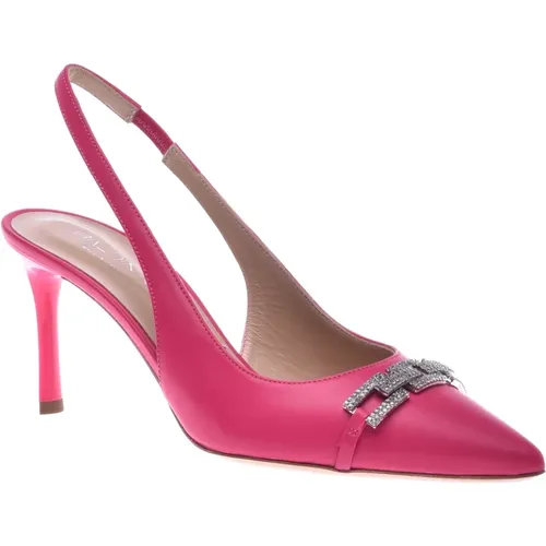 Court shoe in fuchsia calfskin , female, Sizes: 4 1/2 UK, 8 UK, 5 UK, 7 UK, 3 UK, 4 UK, 6 1/2 UK, 6 UK, 5 1/2 UK - Baldinini - Modalova