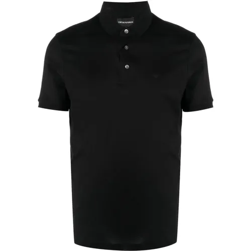 Lyocell/Cotton polo shirt , male, Sizes: XL - Emporio Armani - Modalova