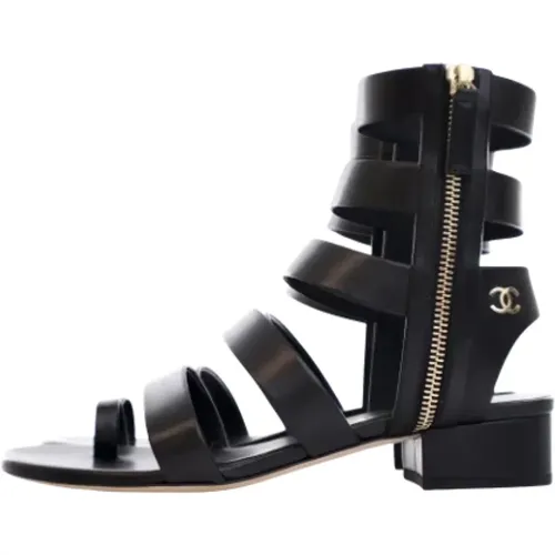 Pre-owned Leather sandals , female, Sizes: 3 1/2 UK - Chanel Vintage - Modalova