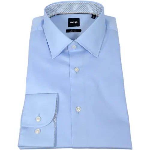 Slim Fit Cotton Poplin Shirt Easy Ironing Model 50512842 Light , male, Sizes: XL, 2XL, 4XL, 3XL - Hugo Boss - Modalova