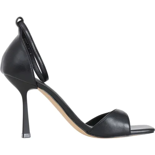 Schwarze Sandalen mit Absatz und verstellbarem Riemen , Damen, Größe: 41 EU - Only - Modalova