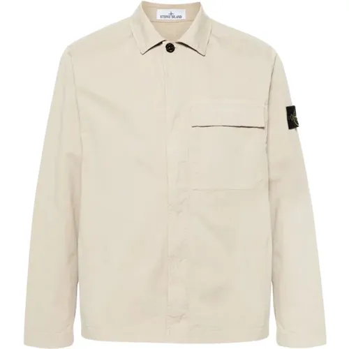 Overshirt Jacket Button Closure , male, Sizes: XL - Stone Island - Modalova