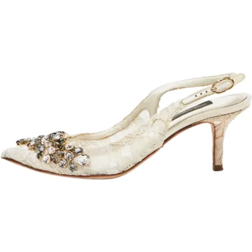Pre-owned Lace sandals , female, Sizes: 3 UK - Dolce & Gabbana Pre-owned - Modalova