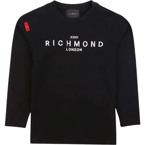 T-Shirt mit Kontrast-Logo,Kontrast Logo T-Shirt - John Richmond - Modalova