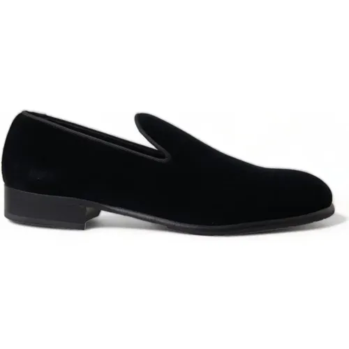 Velvet Loafers , male, Sizes: 5 1/2 UK, 11 UK - Dolce & Gabbana - Modalova