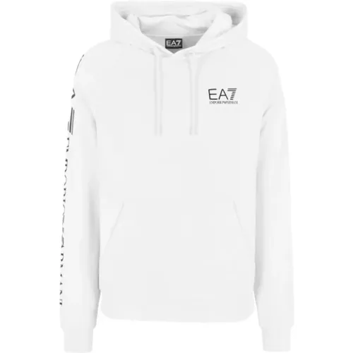 Weißer Herrenpullover , Herren, Größe: M - Emporio Armani EA7 - Modalova