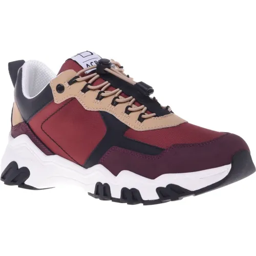 Trainers in beige and burgundy eco-leather , Herren, Größe: 43 EU - Baldinini - Modalova