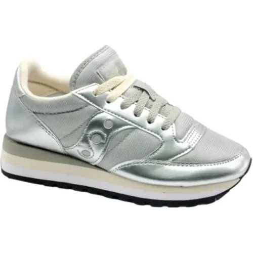 Silver Leather and Nylon Sneakers , female, Sizes: 8 UK, 5 UK, 7 UK - Saucony - Modalova