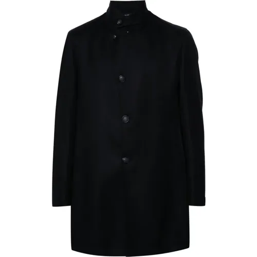 Coats with Mandarin Collar and Burberry Pockets , male, Sizes: L, 2XL, 3XL, XL - Tagliatore - Modalova