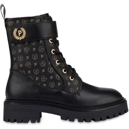 Heritage Print Women`s Boots - Size 38 , female, Sizes: 7 UK - Pollini - Modalova