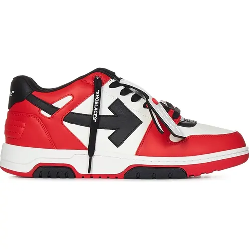Off-White Sneakers Red , male, Sizes: 5 UK - Off White - Modalova