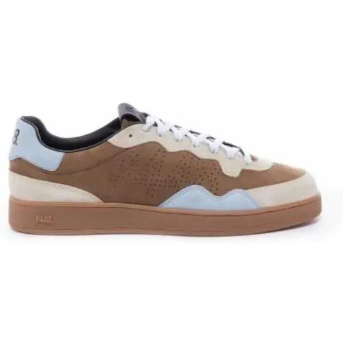 Casual Wildleder Sneakers Beige Blau Braun - P448 - Modalova