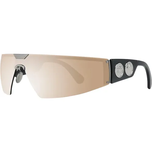 Schwarze verspiegelte Sonnenbrille für Männer , Herren, Größe: ONE Size - Roberto Cavalli - Modalova