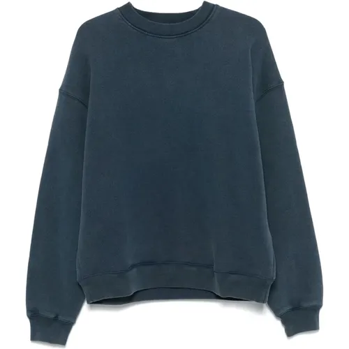 Blauer Bestickter Casual Sweatshirt , Herren, Größe: S - Axel Arigato - Modalova