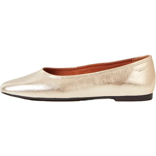 Gold Metallic Flache Schuhe , Damen, Größe: 38 EU - Vagabond Shoemakers - Modalova
