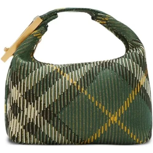 Check Pattern Top Handle Bag , female, Sizes: ONE SIZE - Burberry - Modalova