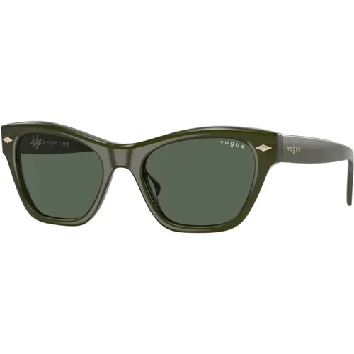 Shaded Sunglasses,Dark Havana Sunglasses,Opal Brown Sunglasses with Brown Shaded Lenses, Sunglasses - Vogue - Modalova