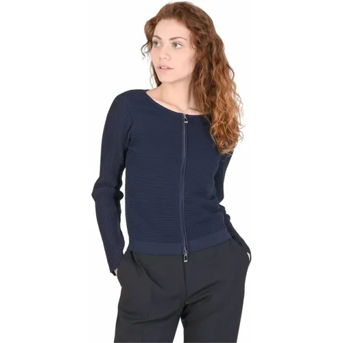 Knit Sweater with Elastane Blend , female, Sizes: M, S - Hugo Boss - Modalova