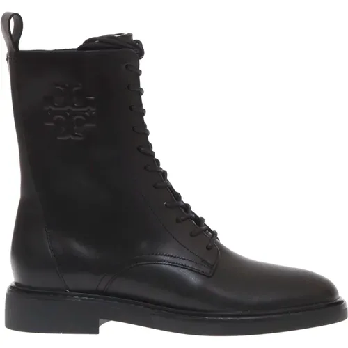 Schwarze Leder Schnürstiefeletten - TORY BURCH - Modalova