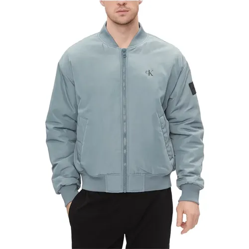 Nylon Bomber Jacket , male, Sizes: L, XL, M - Calvin Klein Jeans - Modalova