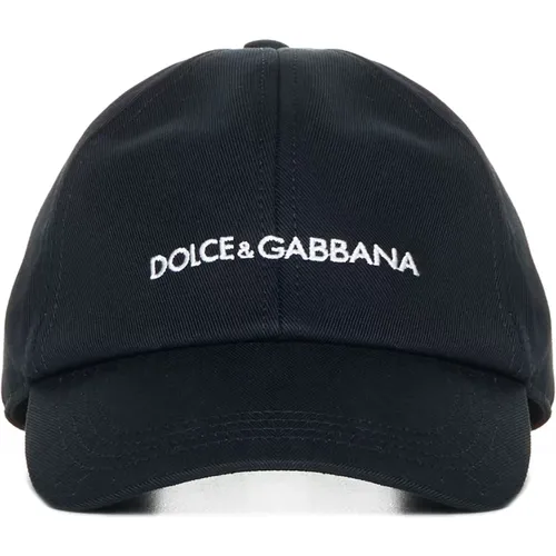 Embroidered Logo Cotton Hats , male, Sizes: 58 CM, 59 CM - Dolce & Gabbana - Modalova