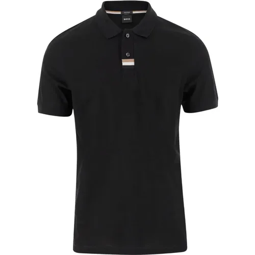 Schwarzes Baumwoll-Polo-Shirt Regular Fit , Herren, Größe: XL - Hugo Boss - Modalova