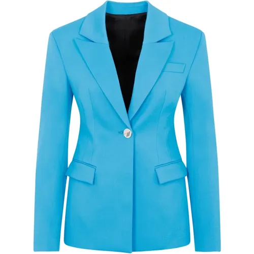 Blaue Wollmischung Blazer , Damen, Größe: 2XS - The Attico - Modalova