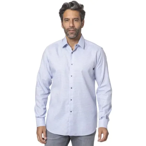 Blau Weiß Gemustertes Modernes Hemd - Karl Lagerfeld - Modalova