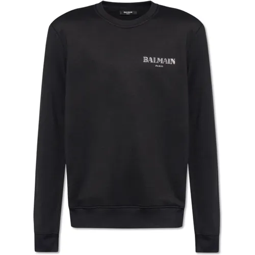 Sweatshirt mit Logo , Herren, Größe: XS - Balmain - Modalova