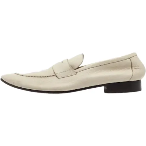 Pre-owned Leather flats , male, Sizes: 11 1/2 UK - Yves Saint Laurent Vintage - Modalova