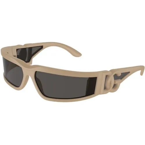 Frame Dark Grey Lens Sunglasses , unisex, Sizes: 63 MM - Dolce & Gabbana - Modalova