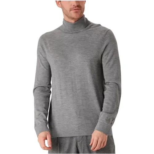 Merino Rollkragenpullover Grau , Herren, Größe: 2XL - Selected Homme - Modalova