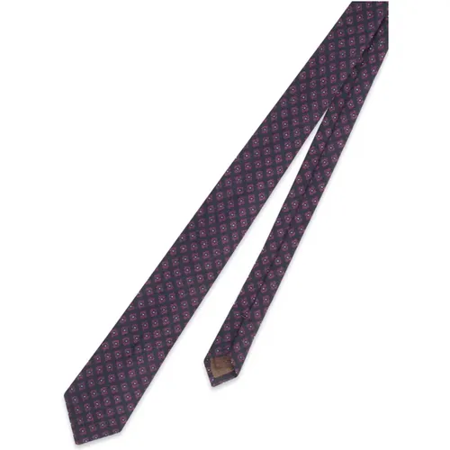 Floral Wool Silk Printed Tie , male, Sizes: ONE SIZE - Church's - Modalova