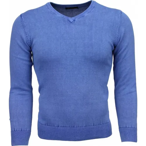 Cheap Sweaters - Men Exclusive Blanco V-Neck - M820-B , male, Sizes: S - True Rise - Modalova
