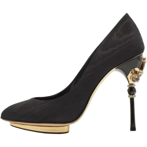 Pre-owned Fabric heels , female, Sizes: 4 1/2 UK - Oscar De La Renta Pre-owned - Modalova