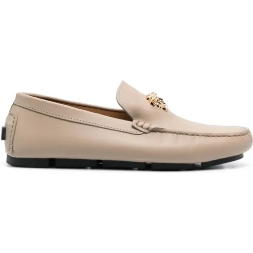 Medusa Loafers Gold Detail , male, Sizes: 11 UK, 7 UK - Versace - Modalova