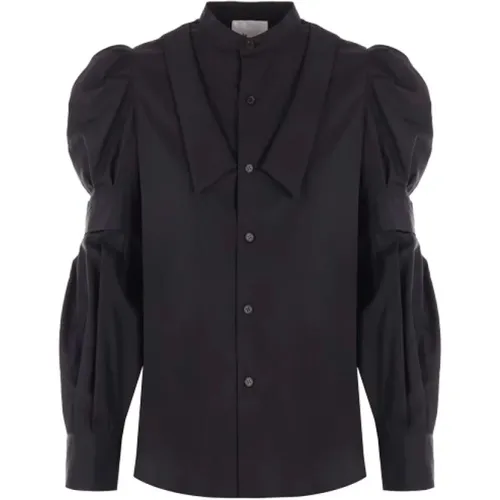 Cotton Poplin Shirt , female, Sizes: M, S - Noir Kei Ninomiya - Modalova