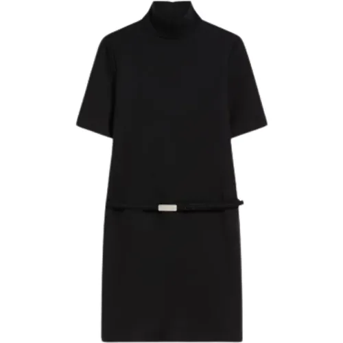 Schwarzes Woll-Jersey-Kleid , Damen, Größe: M - SPORTMAX - Modalova