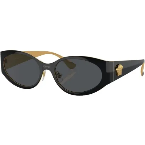 Schwarze Sonnenbrille mit Original-Etui,Rosa Sonnenbrille 1503Ak Stil,Sunglasses - Versace - Modalova