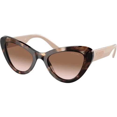Havana/ Shaded Sonnenbrille , Damen, Größe: 52 MM - Prada - Modalova