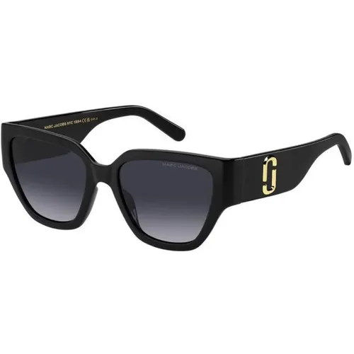 Rectangular Sunglasses with Oversized Logo Arms , female, Sizes: 54 MM - Marc Jacobs - Modalova