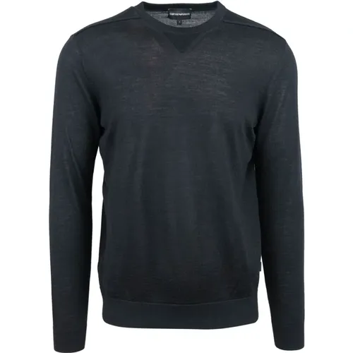 Wool Blend Crewneck Sweater , male, Sizes: S, 2XL, L, XL, M - Emporio Armani - Modalova