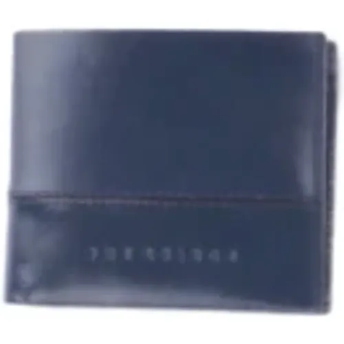 Blaue Brieftasche mit Logo Vordertasche - The Bridge - Modalova