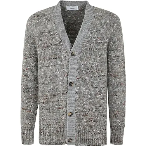 Grey Knit Sweater for Men , male, Sizes: L, M, S - Lardini - Modalova