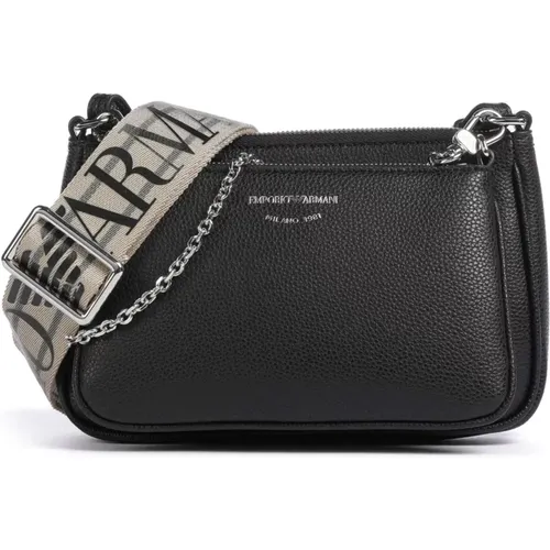 Veganer Leder Crossbody Tasche mit gehämmerter Textur - Emporio Armani - Modalova