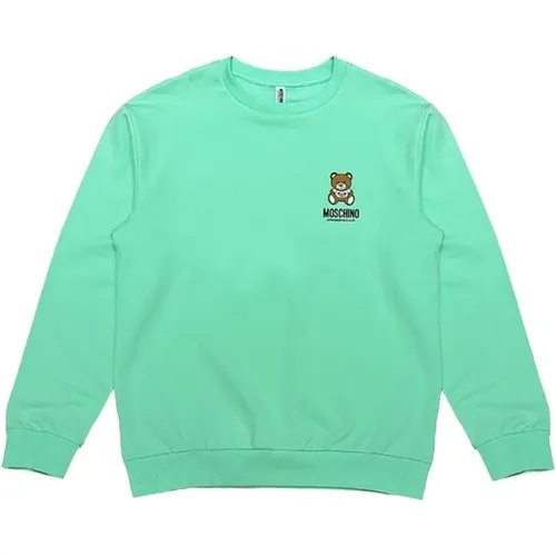 Grüner Teddy-Logo-Sweatshirt , Herren, Größe: XL - Moschino - Modalova