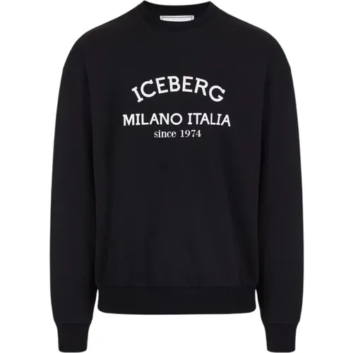 Sweatshirt mit Logo , Herren, Größe: M - Iceberg - Modalova