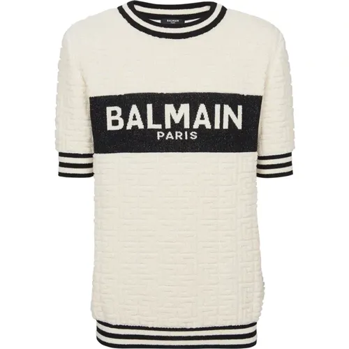 Baumwoll-Terry-T-Shirt Balmain - Balmain - Modalova