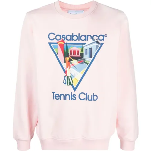 Tennis Club Sweatshirt with Logo Print , female, Sizes: S, M, XS - Casablanca - Modalova